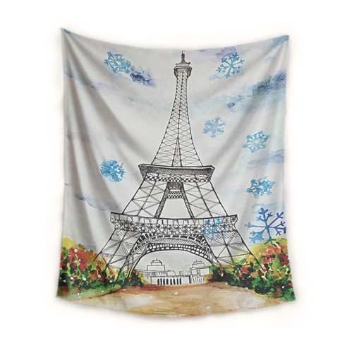 눈 내리는 에펠탑 태피스트리by이그린 (207251)