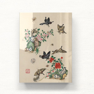 나비와 꽃들 시리즈3 아크릴 일러스트 그림액자by하얀달(334779)
