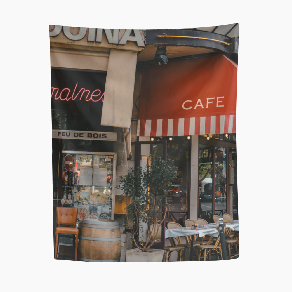 파리의카페 풍경 대형패브릭포스터
